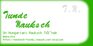 tunde mauksch business card